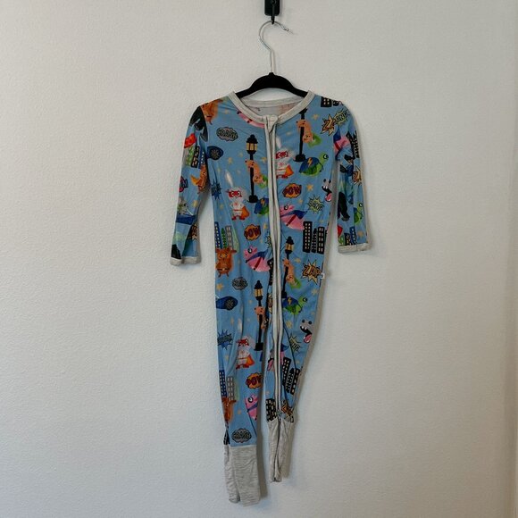 Birdie‎ Bean Graphic Bamboo Footie - Picture 1 of 3
